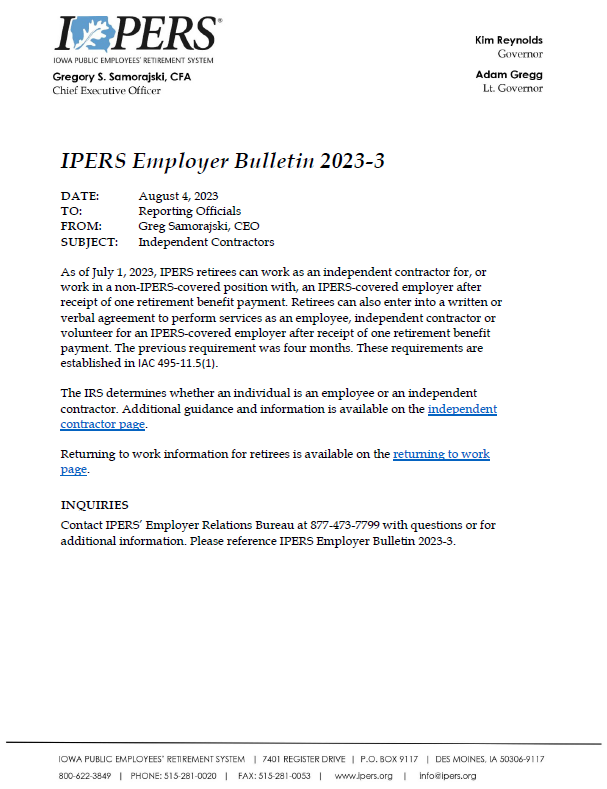 Employer Bulletin 2023-3 image