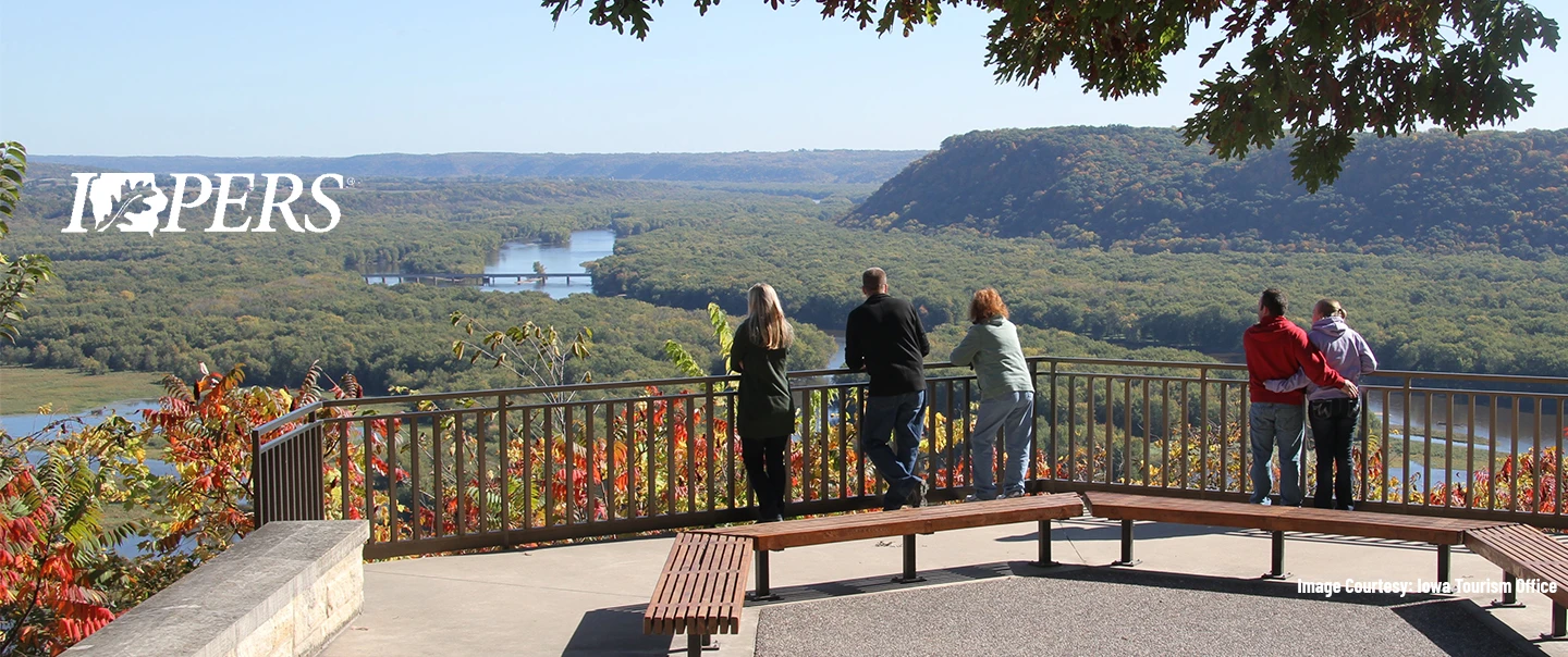 People at Pikes Peak near McGregor, Iowa